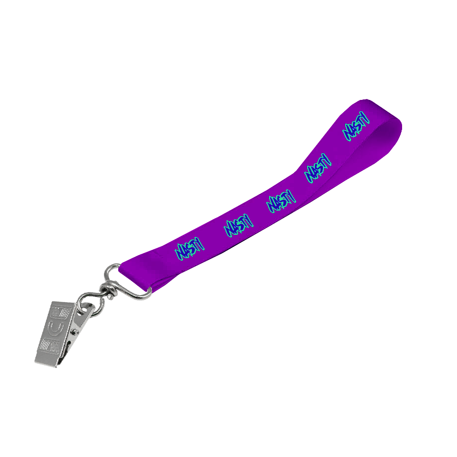 Satin Wrist Phone Strap D/Sided Print with Crocodile Clip 15 x 340mm